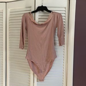 Super cute off the shoulder lace body suit